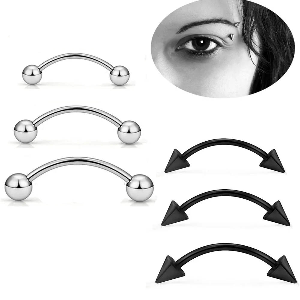 Оптовая продажа пирсинг для бровей 5 шт./лот 16 г хирургический стальной шарик