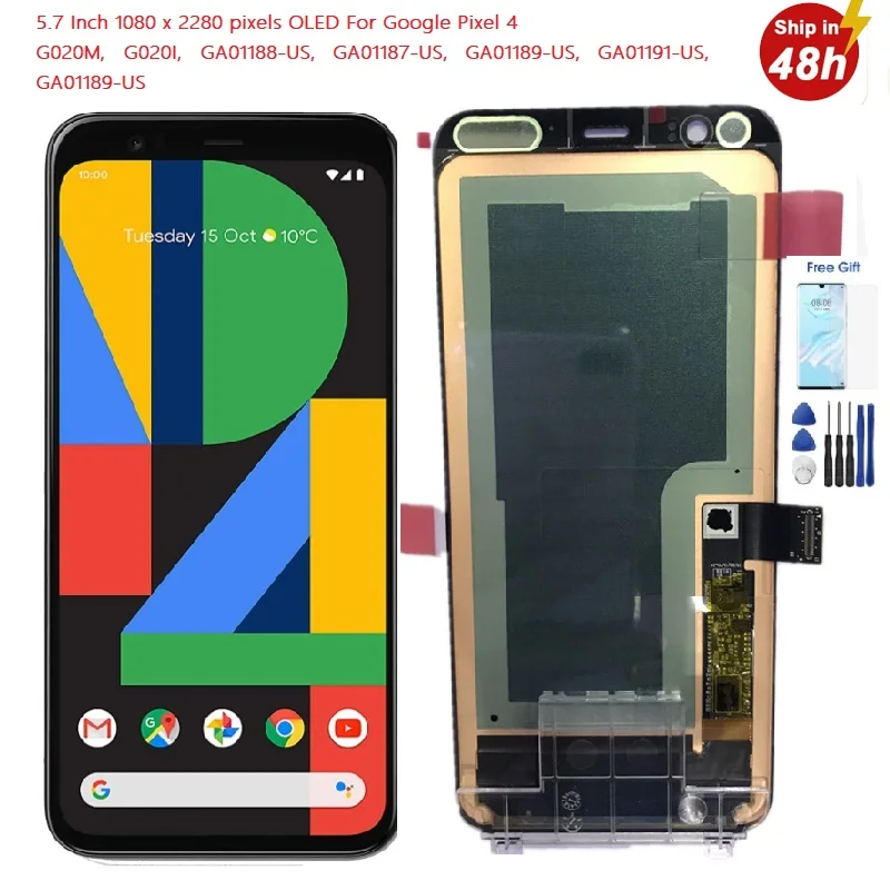 

5.7 Inch OLED For Google Pixel 4 Lcd G020M Display Touch Screen Digitizer Assembly Replacement LCD For Google Pixel4 Display Lcd