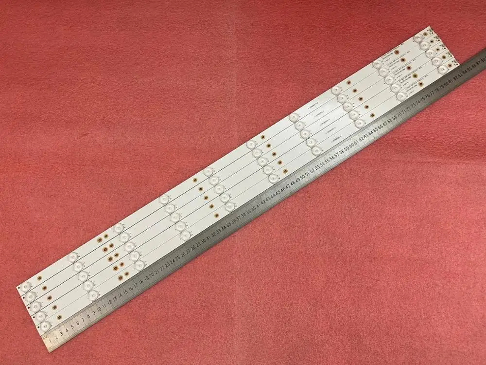 

New 75 PCS/lot 10LED(3V) 842.5mm LED backlight strip for 43PFT4131 43PFS5301 GJ-2K15-430-D510 GJ-2K16-430-D510-V4 01Q58-A