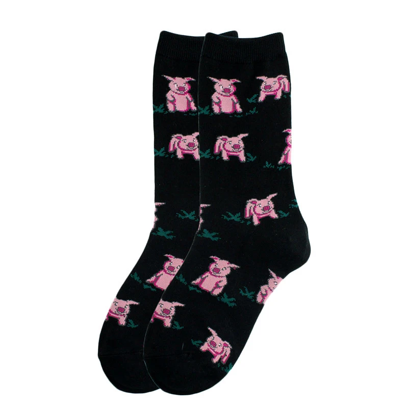 2021 Hot Popular Pet Animal Dog Cotton Casual Socks Women Men Streetwear Funny White Black Socks Short Happy Socks Dropshopping