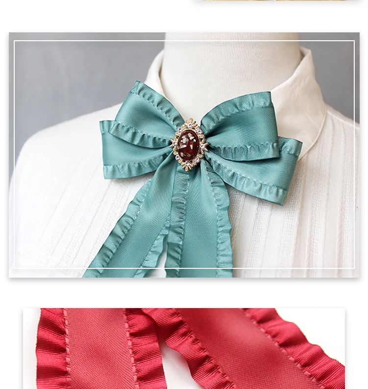 Корейский модный новый красный галстук бабочка блузка юбка лента большой