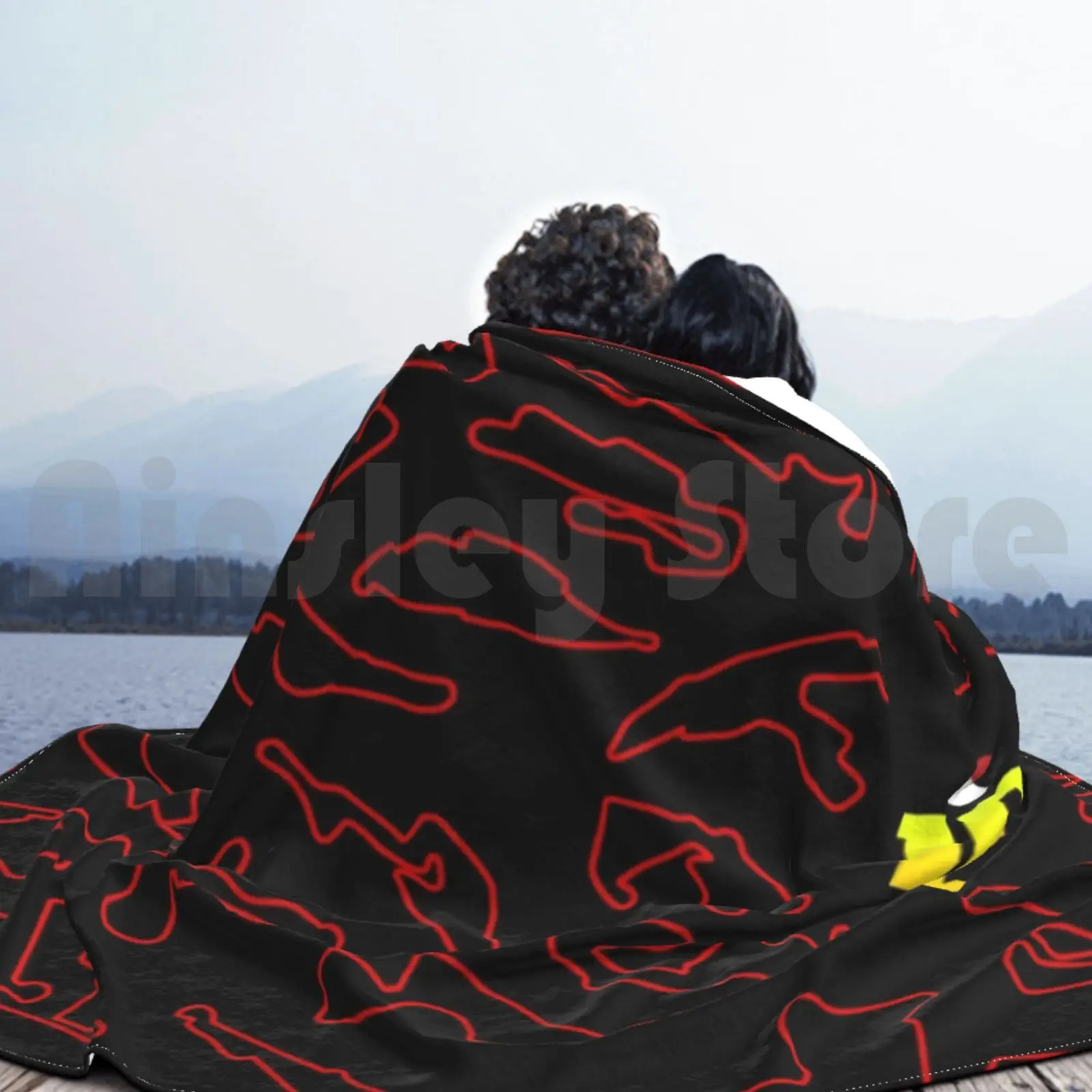 Cl 16-Circuits шаблон Одеяло модная гоночная трасса на заказ команда Скудерии Lecrerc