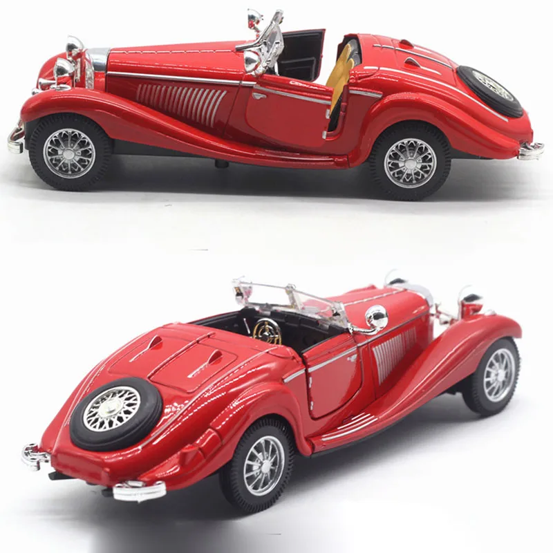 Классические листы из металлического сплава, масштаб 1:28, 500 к, красные/черные/белые, модель автомобиля 1936, игрушки, около 16,5*6*4,5 см, подарок дл...