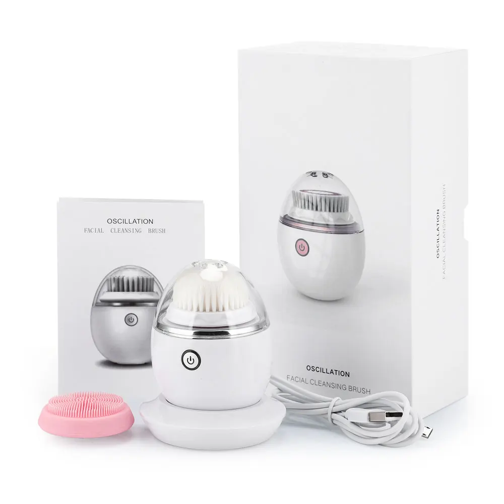 Goedkoop Ultra Sonic Sonic Gezichtsreiniging Borstels Elektrische Waterdichte Siliconen Gezicht Massager Brush Verwijderen Mee-eter Acne Skin Care Tool