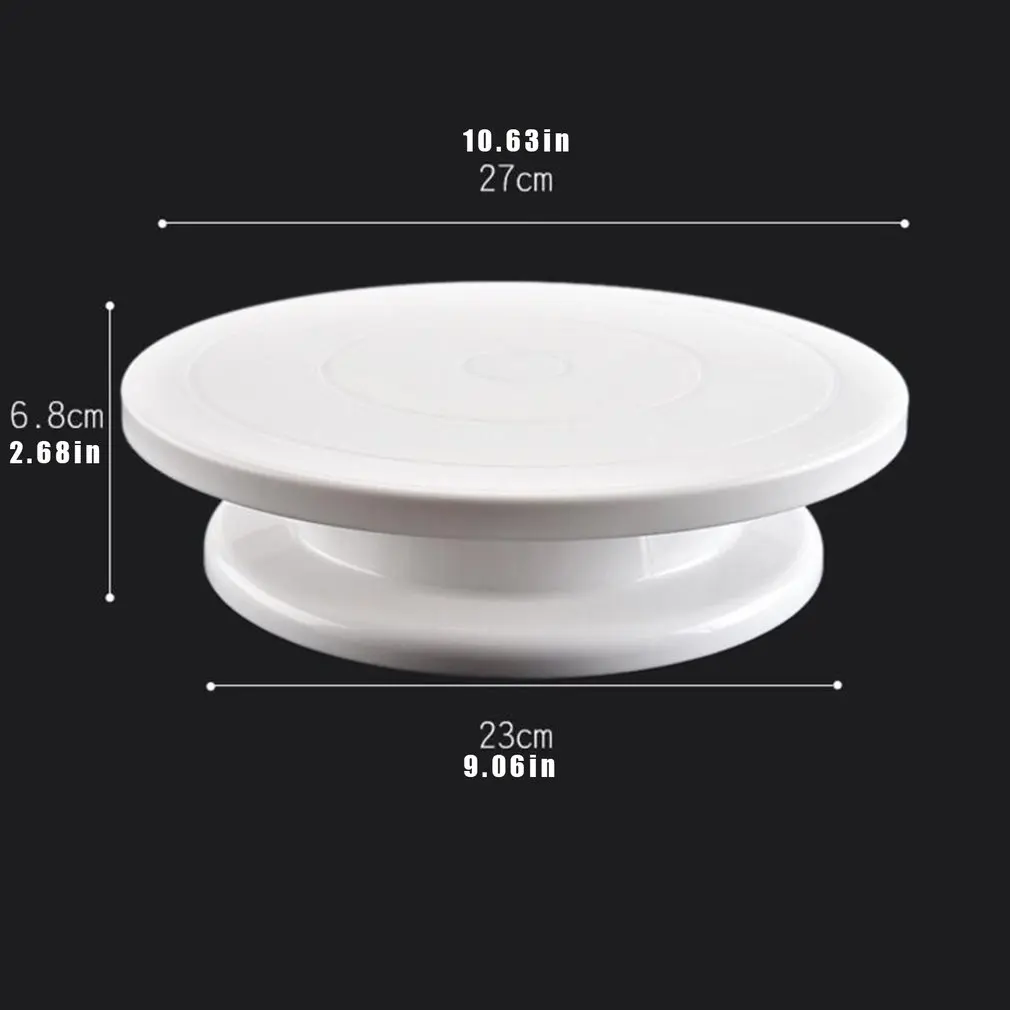 

1 set DIY baking cake turntable Round Plastic Flexible rotation Antiskid bottom Pastry supplies Cake stand