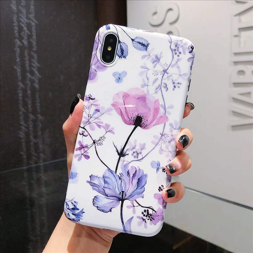 Чехол для телефона с мраморными цветами для samsung A40 A50 A70 S10 lite S8 S9 Note 10 чехол s Чехол для iPhone 11 Pro XR XS Max 7 8 6S Plus