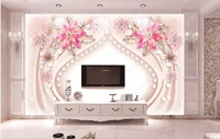 3d photo wallpaper on the wall modern floral jewelry gems home decoration luxury wallpaper for the bedroom wall painted