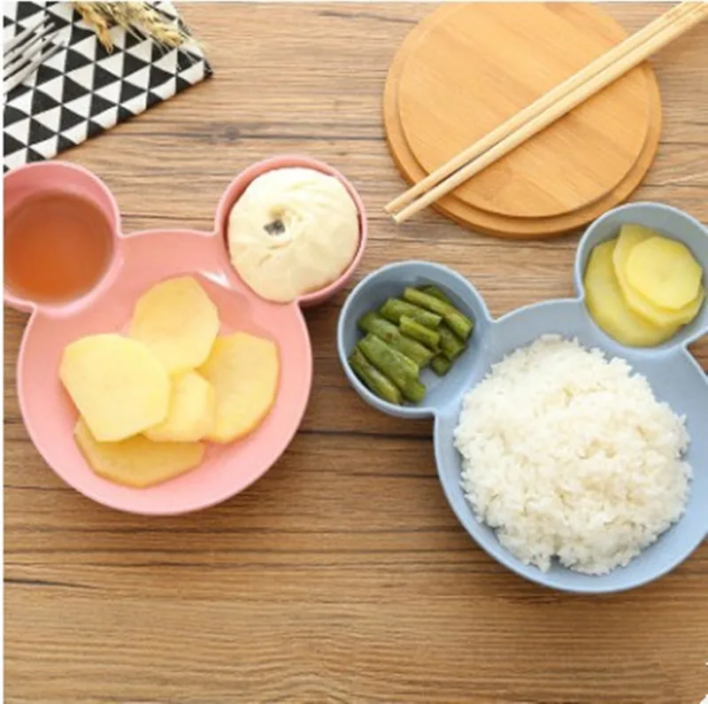 Детская Милая миска с мультяшным рисунком мышь для кормления ребенка обеденный