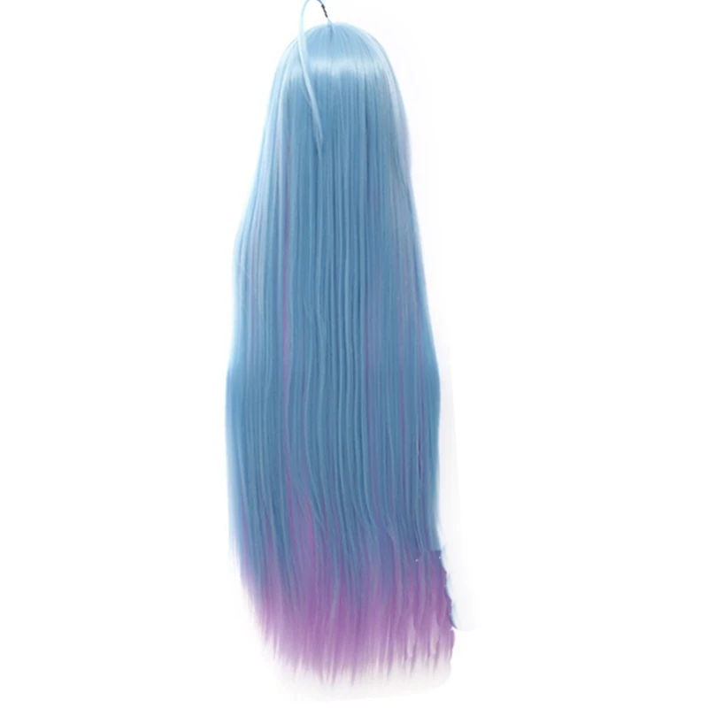 

No Game No Life Cosplay Shiro Wig Women Purple Blue Gradient Ramp Long Wig Halloween Carnival Hairpiece