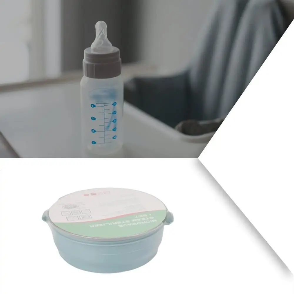 

Baby Bottle Sterilizer Microwave Baby Bottle Sterilization Box Steam Sterilizer High Temperature Tableware Storage Box
