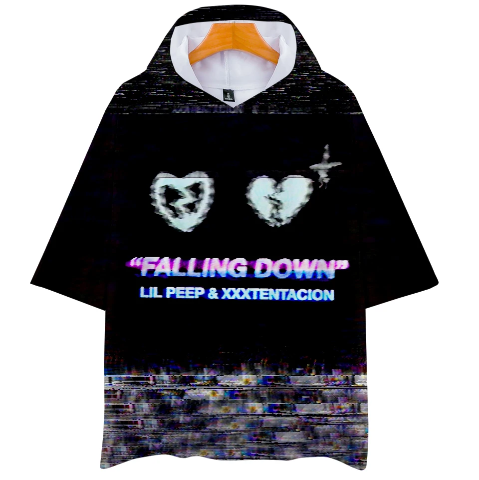 3D Xxxtentacion Lilpeep Harajuku толстовки для женщин/мужчин одежда короткий рукав с капюшоном