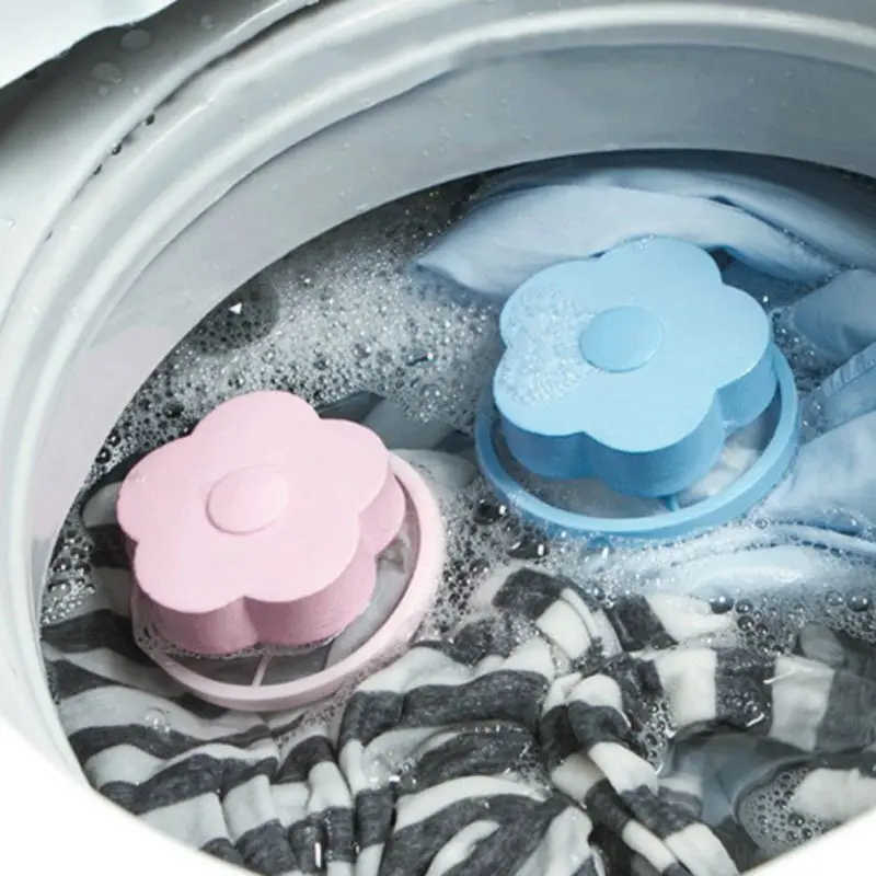 

1x3pcs Hair Removal Catcher Filter Washing Household Machine Fiber Collector Filter Laundry Balls Mesh Pouch Cleaning Balls