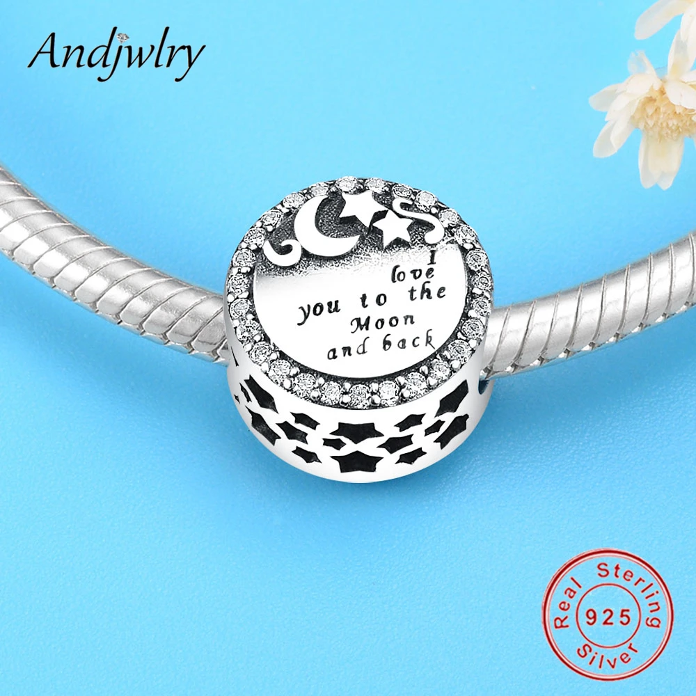 Женский браслет из серебра 925 пробы с бусинами I love you | Украшения и аксессуары