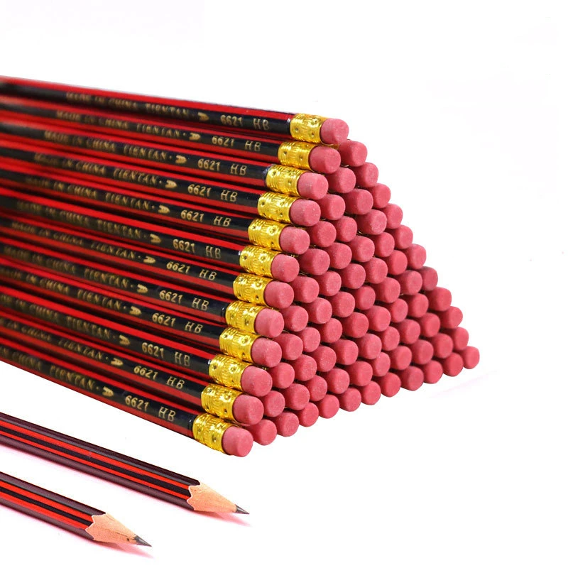 10 шт./20 шт./30 шт./лот карандаш для скетчей деревянные свинцовые карандаши HB карандаш с ластиком для детей карандаш для рисования