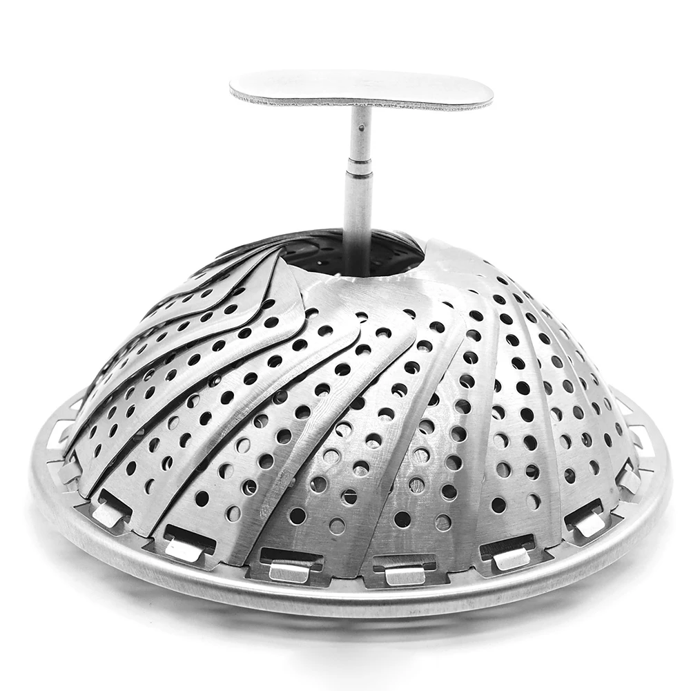 Складная Пароварка Корзина для приготовления еды из нержавеющей стали сетчатая