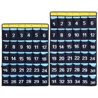 100 brand new and high quality 30 pockets numbered organizer classroom pocket chart for cell phones calculators holders