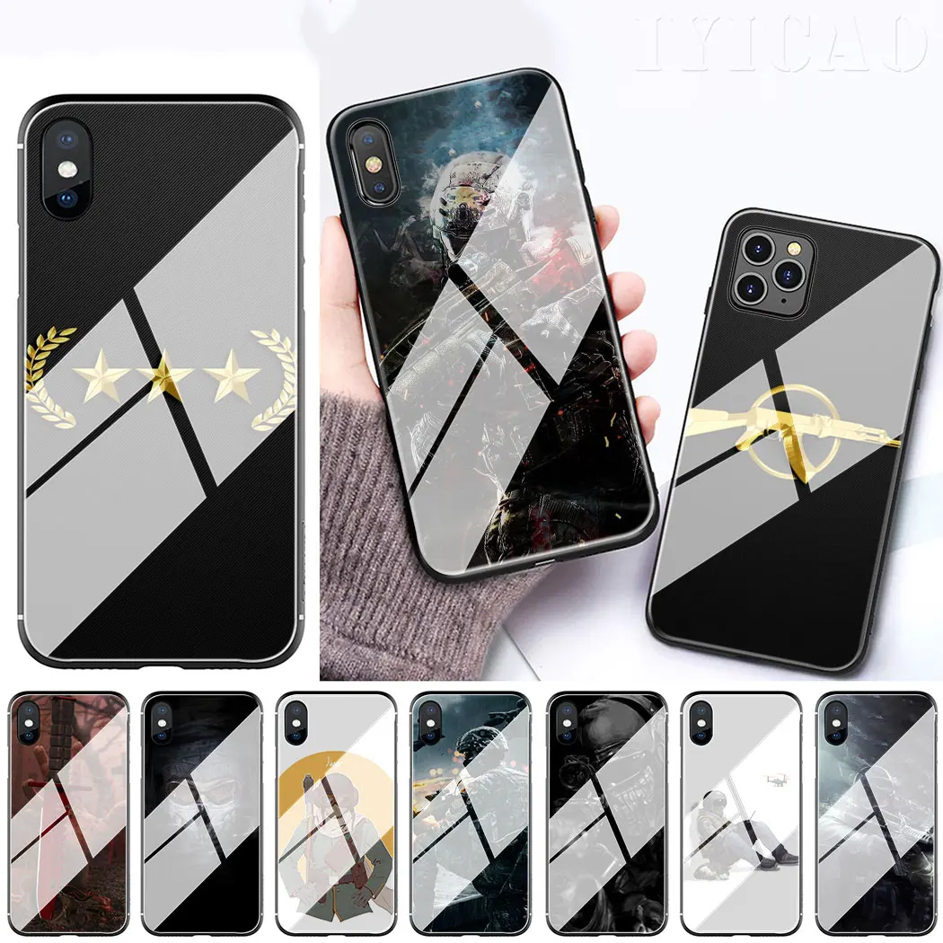 Чехол для телефона из закаленного стекла IYICAO Apple iPhone 11 Pro XS Max XR X 8 7 6S Plus 5s