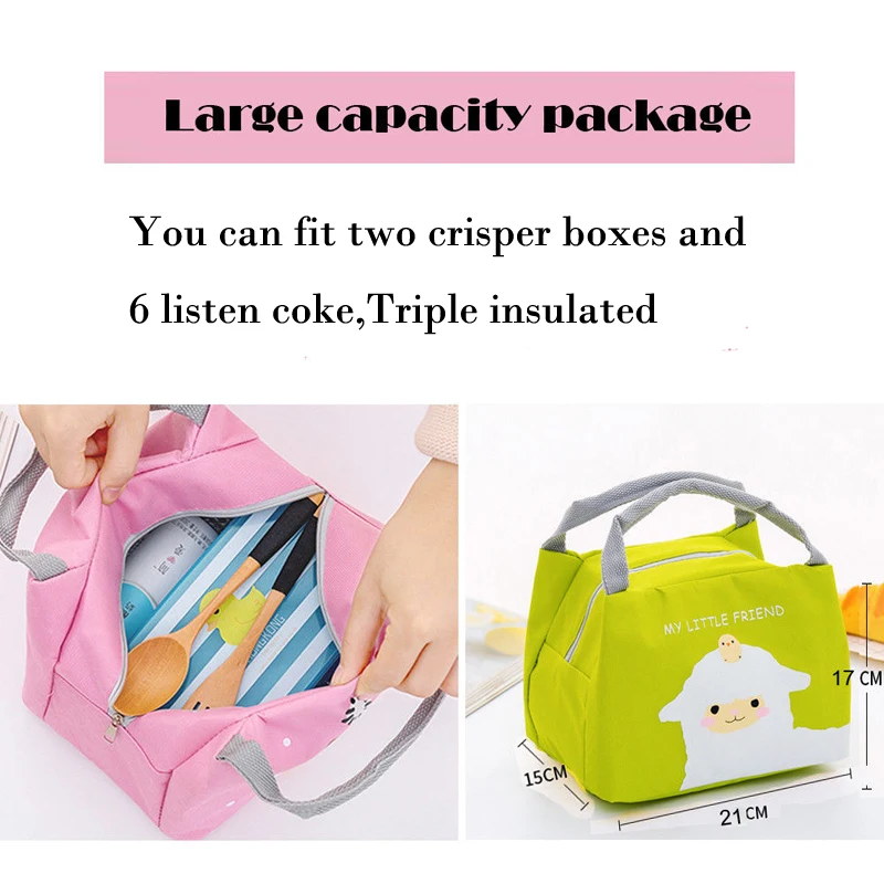 

Lunch Bag Childrens Adult Kids Lunch Bag Cool bag School Fox Sheep Cat Gift Insulated Bags