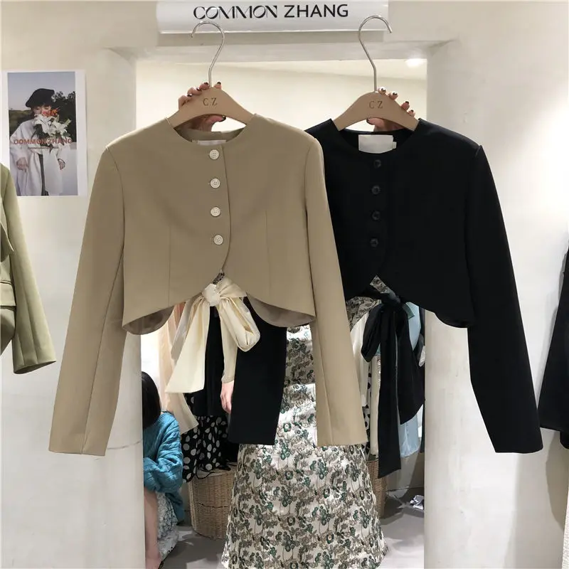 

2021 New Korean Fashion Leisure Suit Women 's Tops Temperament Goddess Style Loose Suit Jacket