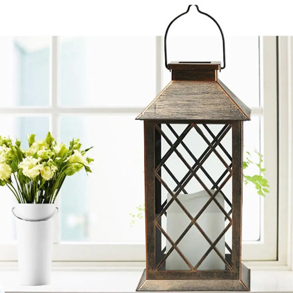 

Креативное ретро-украшение для двора, сада, ландшафта, светодиодная Электронная свеча, уличный Солнечный дворцовый фонарь