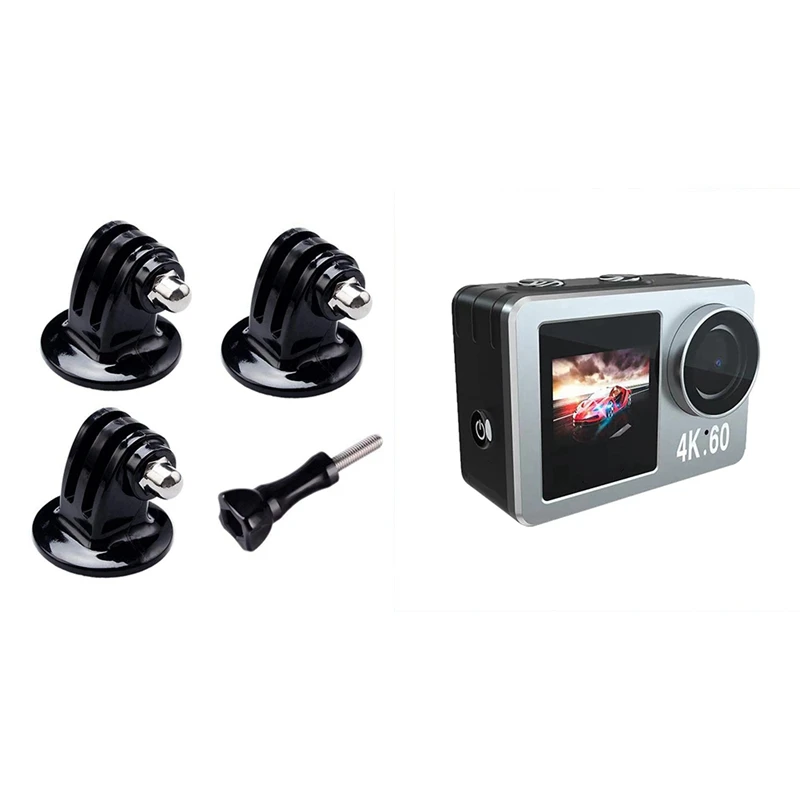 

HOT 1 Set Tripod Mount Adapter & 1 Set 2.0In 4K 20MP Wifi Contact Action Camera
