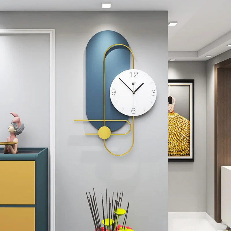 

Nordic Luxury Wall Clock Living Room Creativity Silent Wall Clock Modern Design Minimalist Reloj Pared Wall Decoration LL50WC