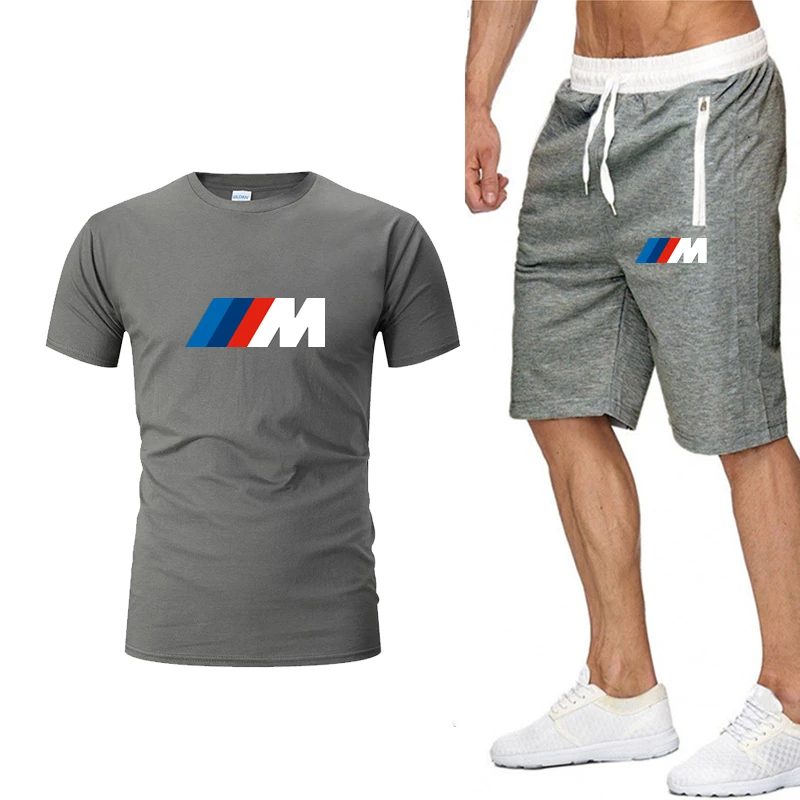 

Fashion men's two-piece T-shirt Shorts Brand Clothing men's hip-hop Sweat Shirt Tops Jogging Sportswear Sportswear