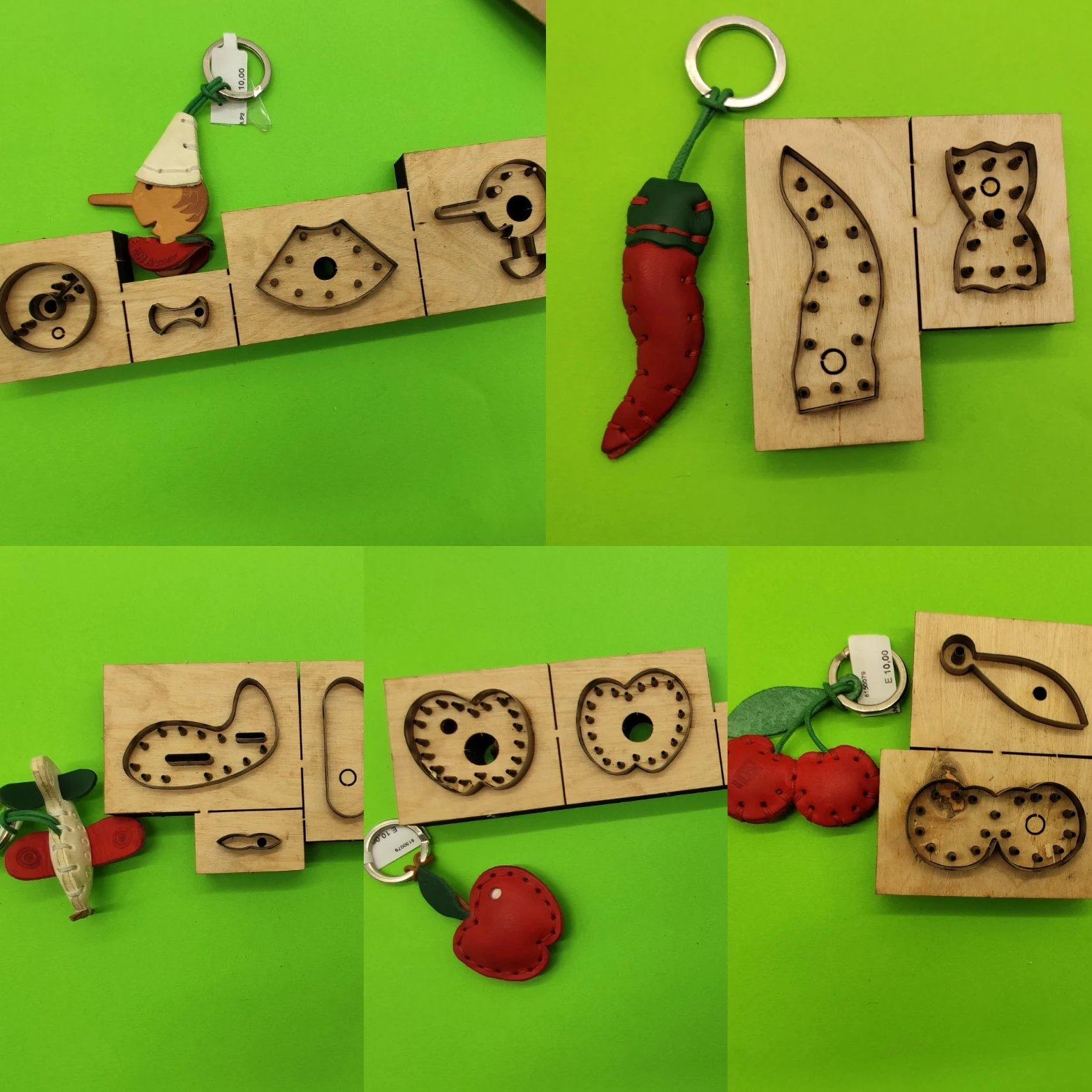 

Hand-made leather knife mold leather knife mold person hanging knife mold airplane pepper apple cherry hanging knife mold