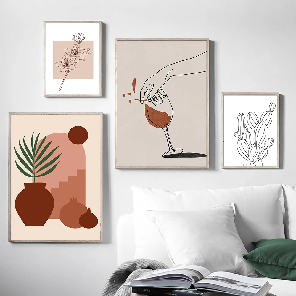 

Abstract Paintings On Wall Home Room Decor Canvas Picture Modern Boho Decor Printings Home Design Wall Art Frameless