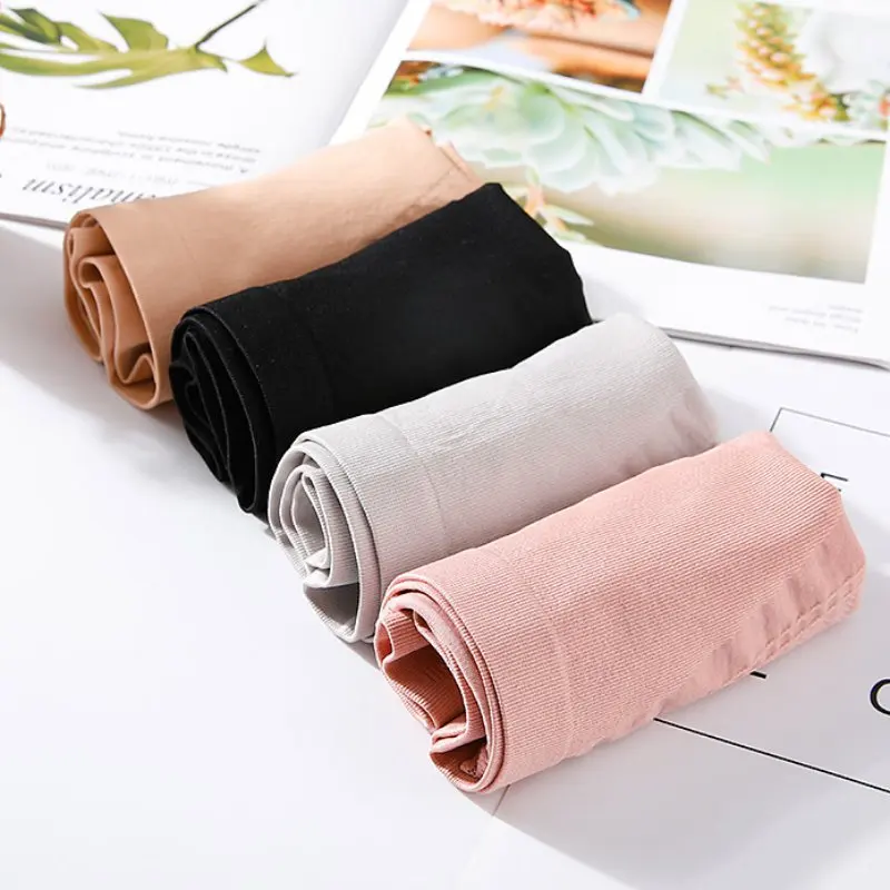 Женские трусики теплые трусы с кружевом одноцветные бесшовные кружевные высокой