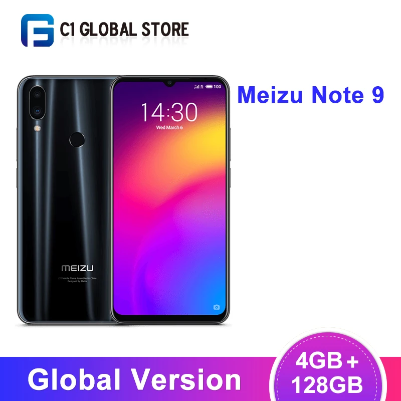 Оригинальная глобальная версия Meizu Note 9 4GB 128GB Смартфон Snapdragon 675 Восьмиядерный 6 2