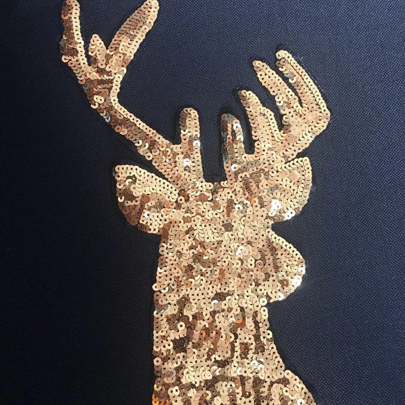 1 шт. нашивка с блестками изображением оленя для одежды наклейка детей мальчиков