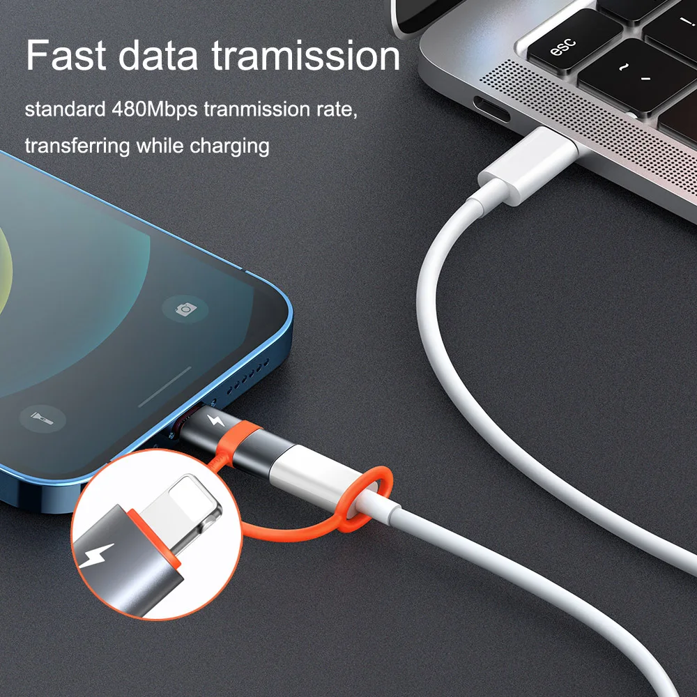 Адаптер Mcdodo 3A OTG USB Type-c на Lightning PD для быстрой зарядки iPhone 13 12 11 Pro Max Xs Xr ipad 7 8 Plus
