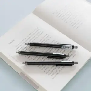 Черно-белая гелевая ручка 0,5 мм, офисные и школьные принадлежности, канцелярские принадлежности