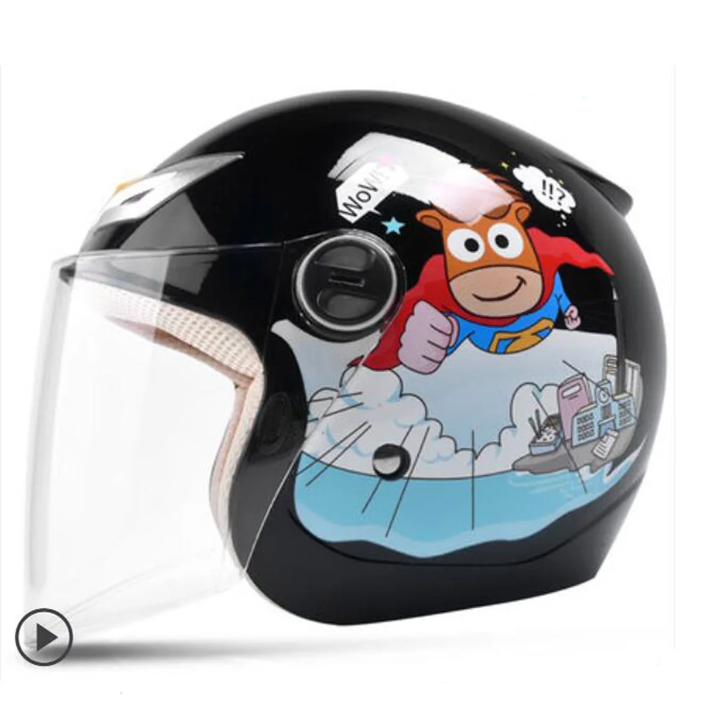 

2019 New safety protection Kids children Motorcycle helmets YEMA Foma baby child Motorbike Helmet made of ABS with PC Lens visor