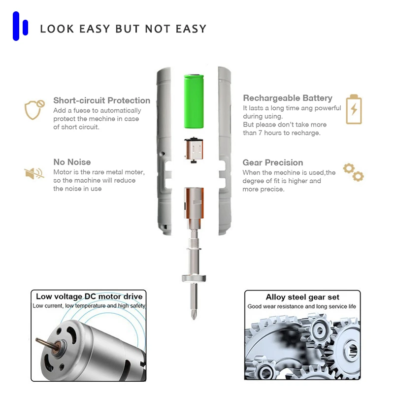 3 6v electric screwdriver set worx mini power tool 88 pcs cordless drill brushless rechargeable battery for home phone repair free global shipping