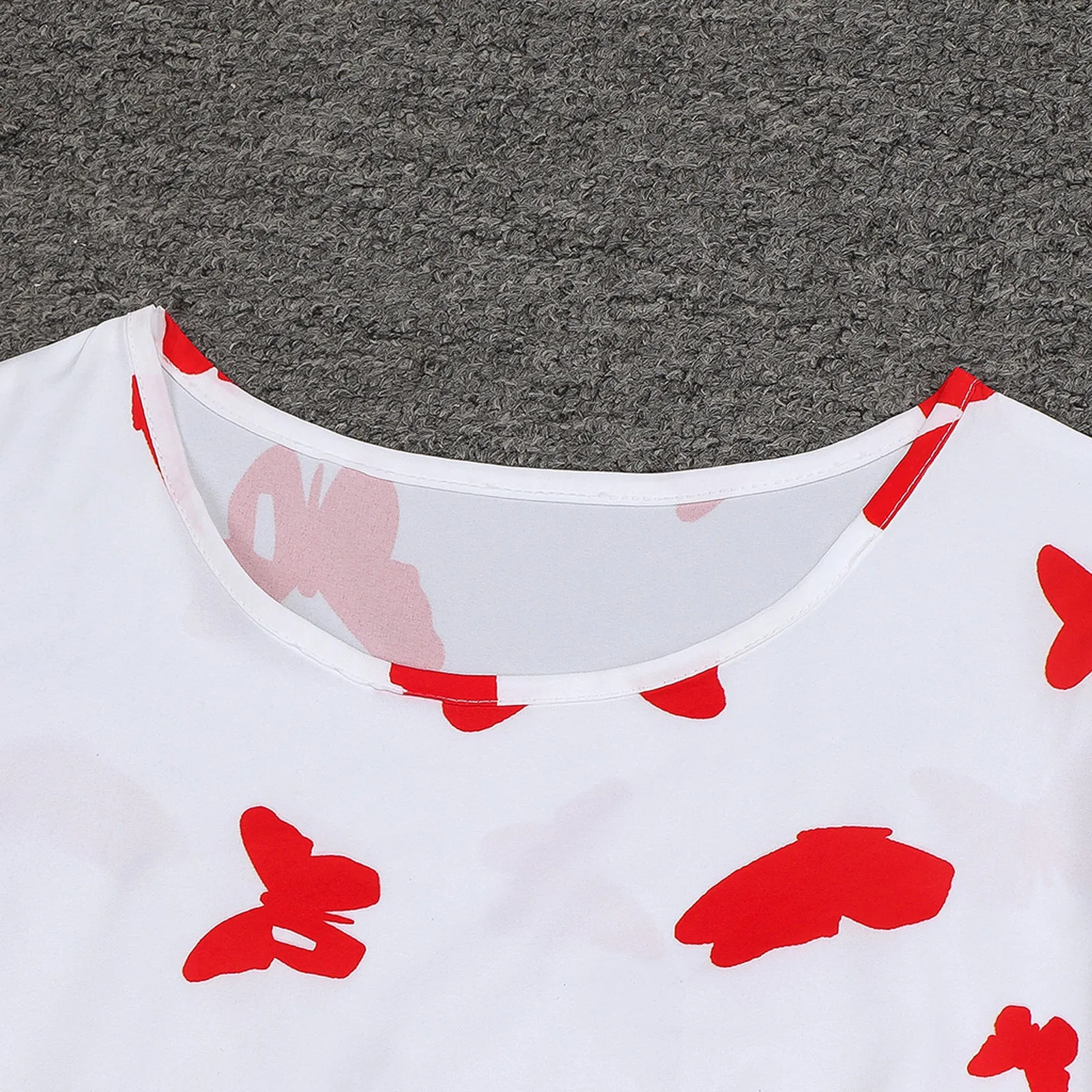 

Casual Ruffle Sleeve Dresses Vestidos De Mujer Female Robe Femme Plus Size Fashion Summer Dress Women's Butterfly Print Sundress