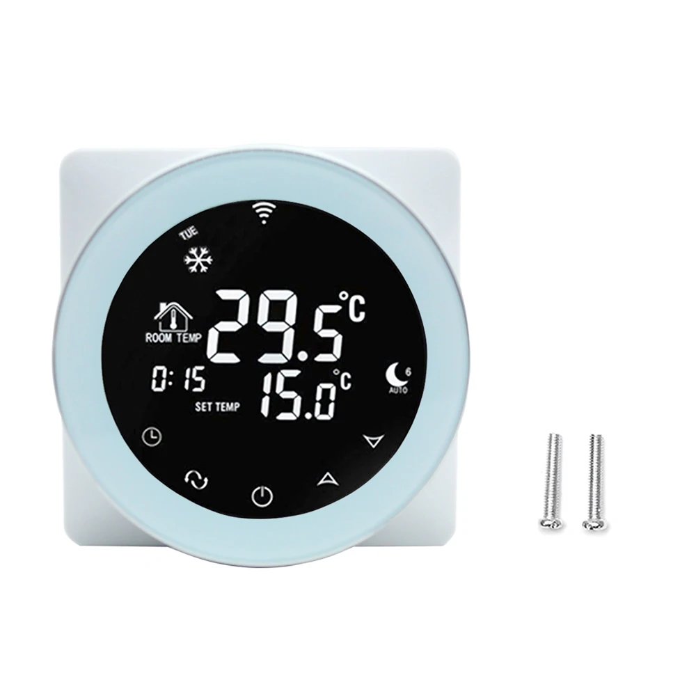 WiFi Thermostat Voice Control Gas Boiler Heating Temperature Controller LCD Digital Touch Screen Programmable Alexa | Обустройство