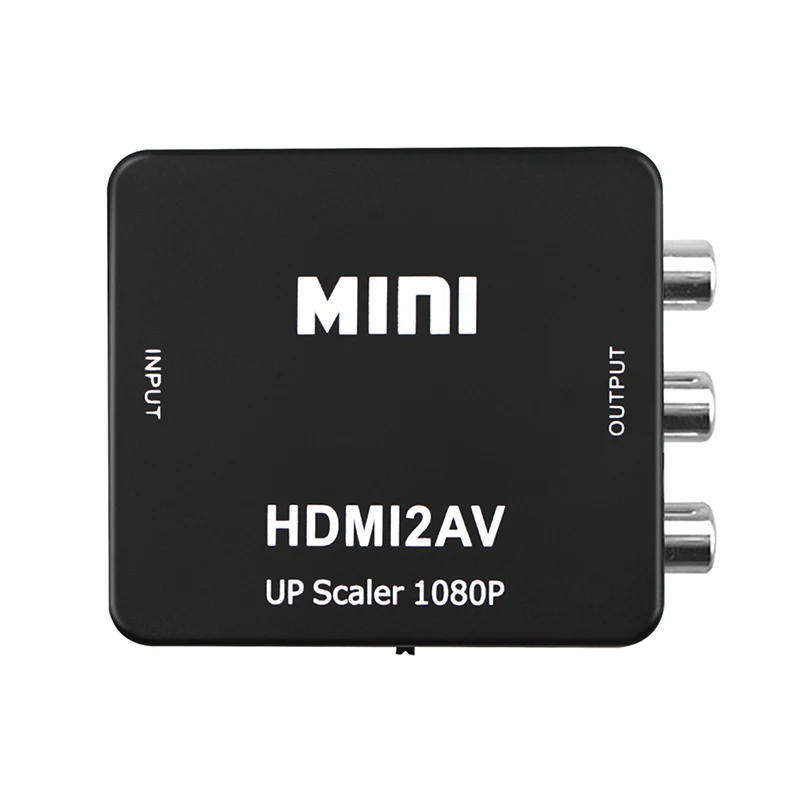 HDMI к RCA видео конвертер 1080P HDMI2AV HDMI AV композитный адаптер конвертер коробка поддержка NTSC PAL для ТВ PS4 черный белый - Цвет: Black