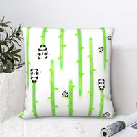bamboo pandas square pillowcase cushion cover creative home decorative polyester pillow case room nordic 4545cm