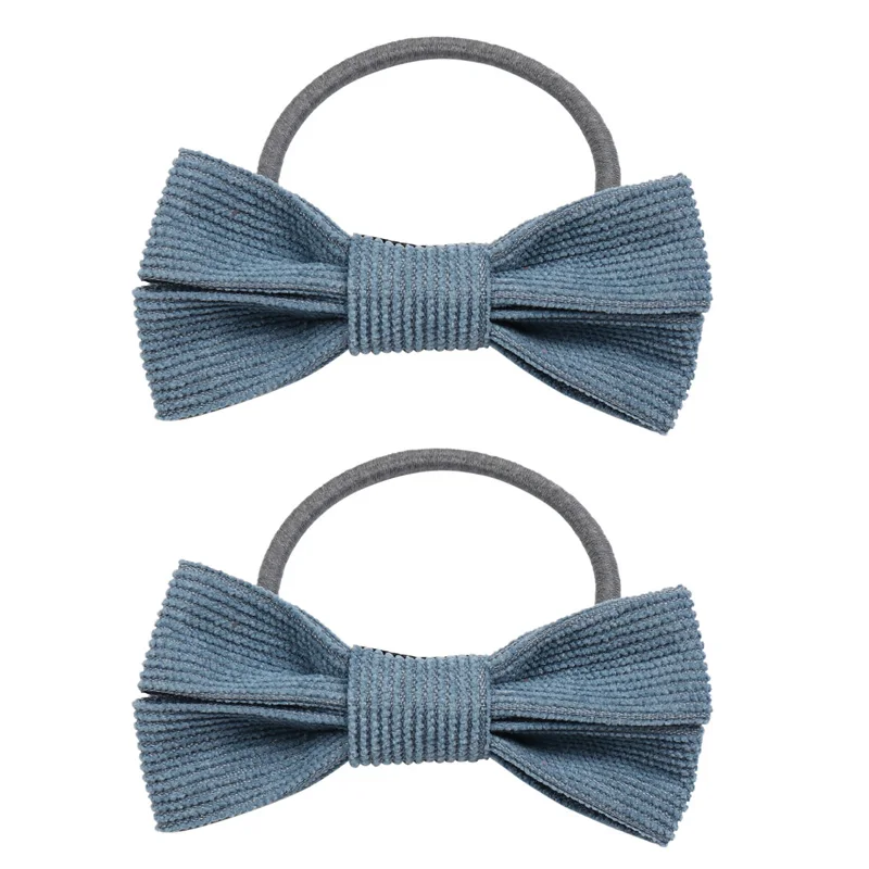 2 шт./лот милые однотонные вельветовые Детские резинки для волос девочек