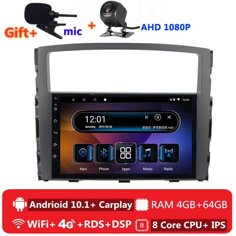 2 din 8 ядер android 10 автомобильное радио авто стерео для Mitsubishi Pajero 2006 09 2010 2011 2013