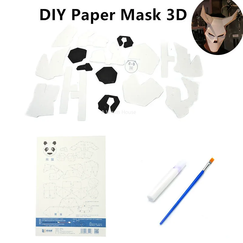 Carnaval Maske креативная ручная маска на Хэллоуин DIY 3D бумажные маски косплей пугающий