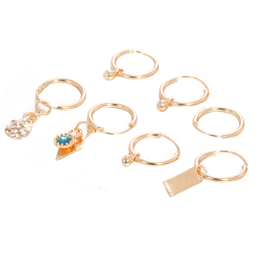 Женские Модные Серьги Подвески Стразы 6 шт. круглые серьги Leaverback ювелирные