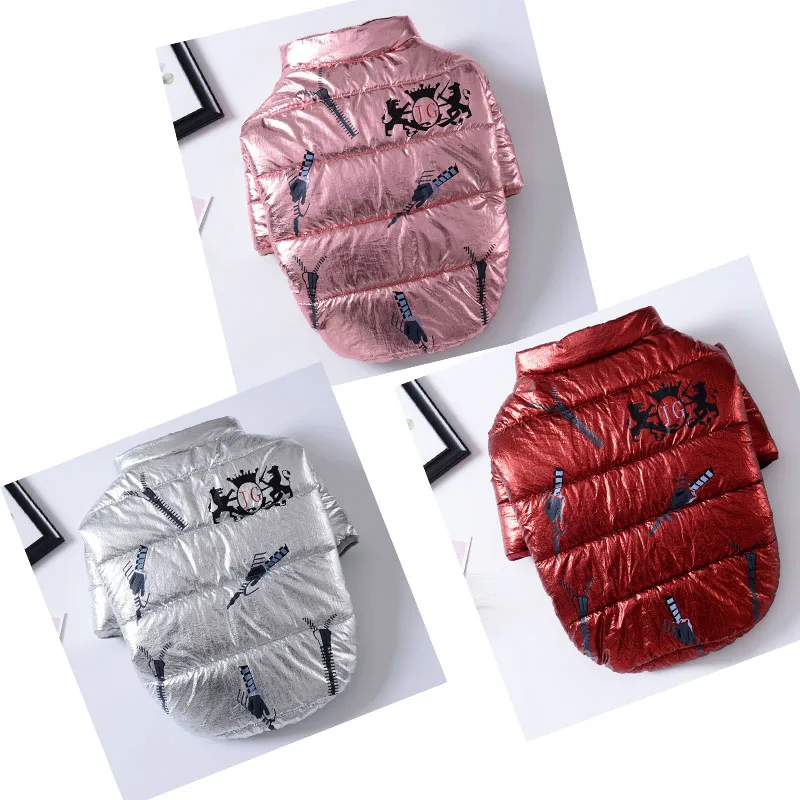 3 цвета одежда для средних и больших собак пуховик зимнее теплое пальто