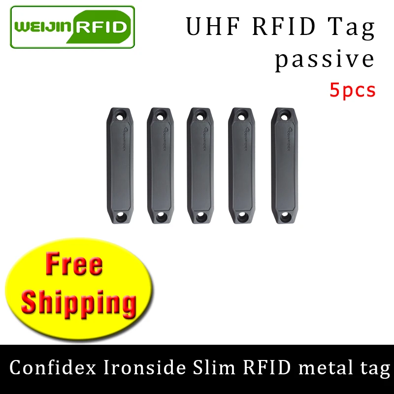 UHF RFID Метка confidex ironside slim 915 м 868 МГц Impinj Monza4QT EPC 5 шт. Бесплатная доставка Прочный ABS
