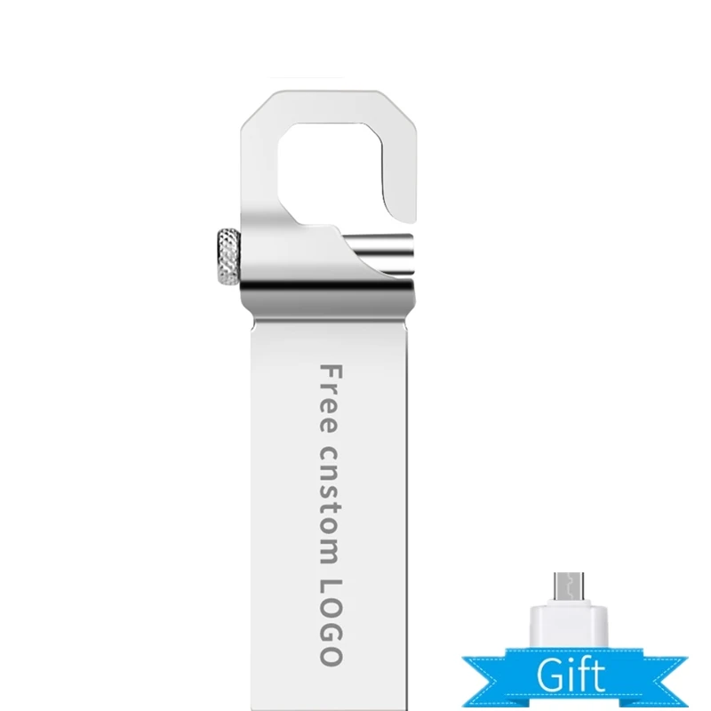 Silver Usb флеш-накопитель 32 ГБ 3,0 usb флешка 128 ГБ мини-браслет флэш-накопитель металлический золотой 16 ГБ Ключ 64 Гб карта памяти 8 ГБ 4 ГБ - Цвет: Silver