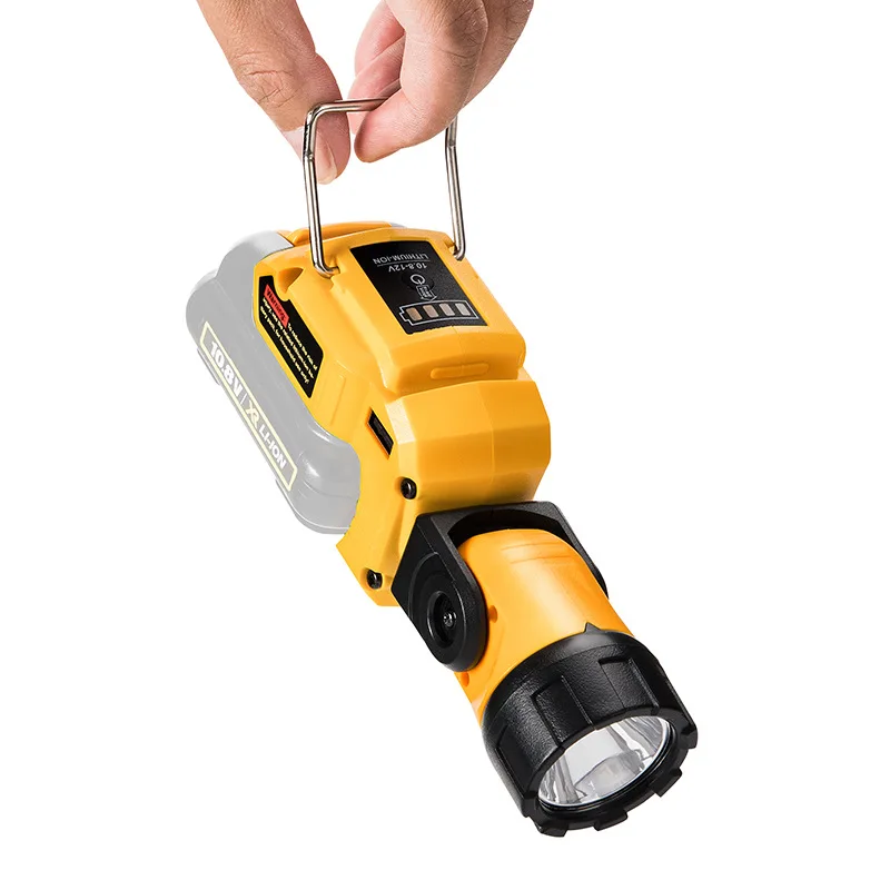 Portable Spotlight LED Warning Light Work Lamp Flashlight USB Charger for Dewalt DCB120 10.8V 12V Li-ion Battery Free Shiping | Автомобили