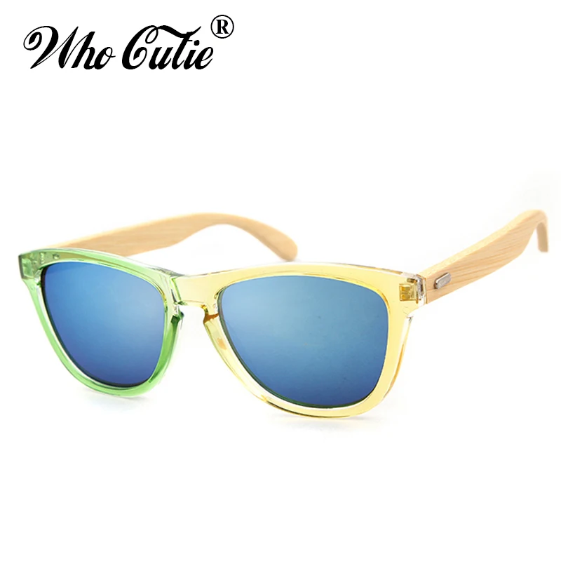 Мужские и женские солнцезащитные очки с бамбуковой оправой WHO CUTIE брендовые