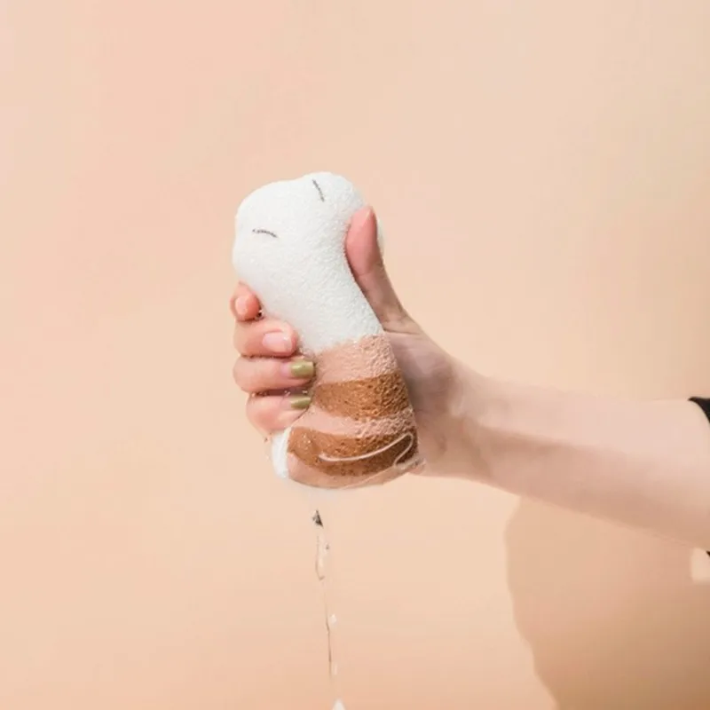 Мультяшная губка для ванной и душа JO LIFE пилинга отшелушивающая варежка полотенце